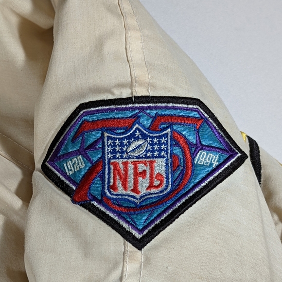 Vtg 1994 NFL 75th Pittsburgh Steelers Sz Large Pro Player Puffer Jacket - Picture 3 of 11